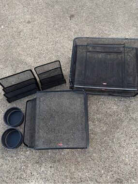 Black Mesh Desk Organizer Set